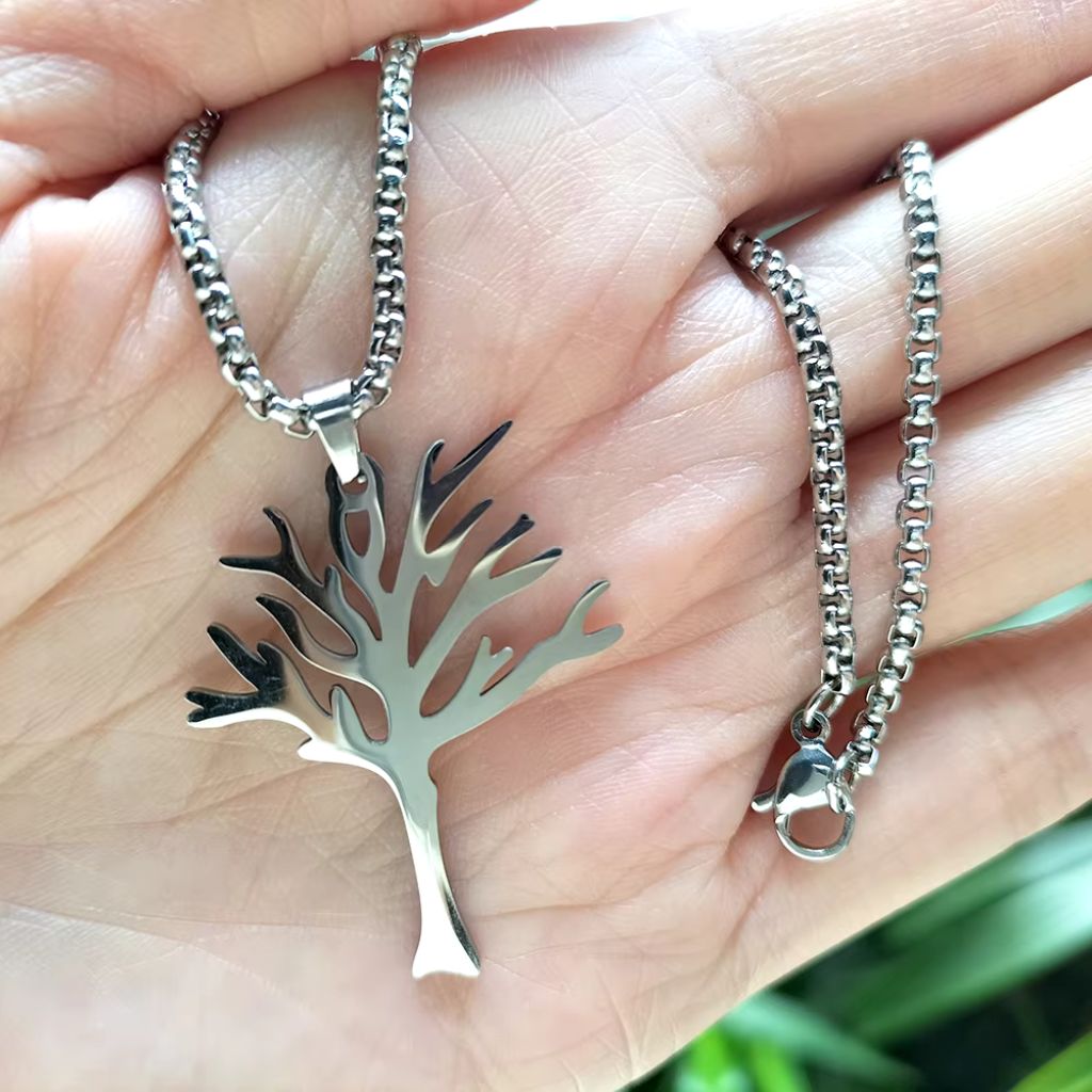 SilverLife Tree of Legacy Stainless Steel Necklace + Luxury Gift Box