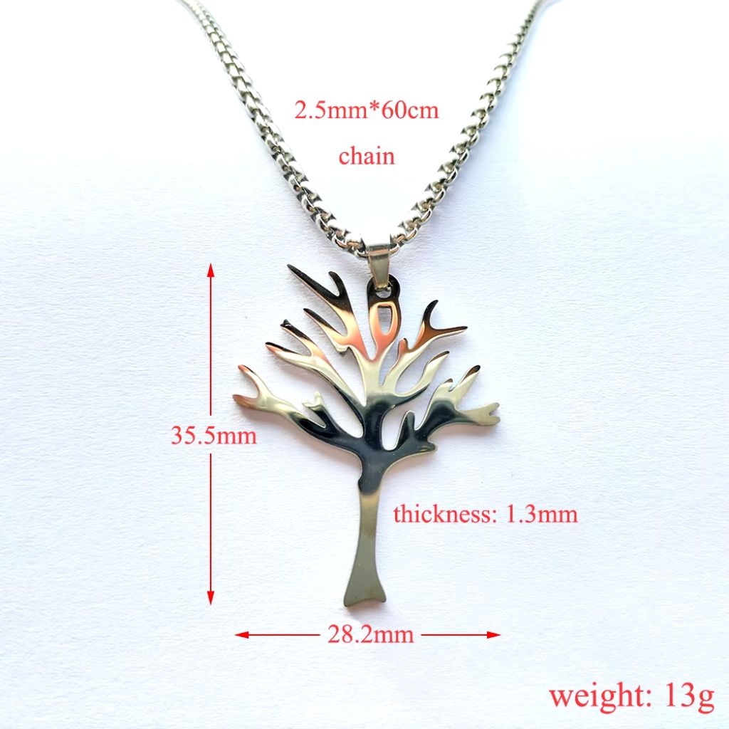 SilverLife Tree of Legacy Stainless Steel Necklace + Luxury Gift Box